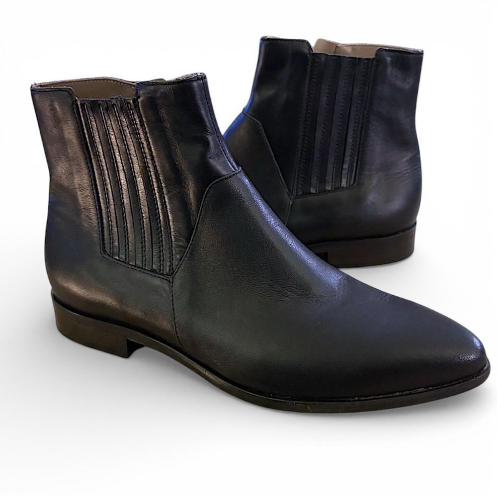 ITALEAU  Black Lunella Ankle Booties Sz 7 EU 7.5